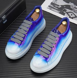 Fashion Classic Men trend colorful Casual Shoes platform sneakers Breathable Top Designer increase Bright side Loafers flat heel Lace-Up party Travel Shoes MM2216