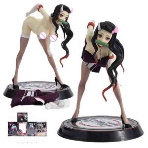 23cm Demon Slayer Anime Figure Kamado Nezuko Sexy Girl Action Figure Kimetsu No Yaiba Mitsuri Naked Figurine Model Doll Toys T220819