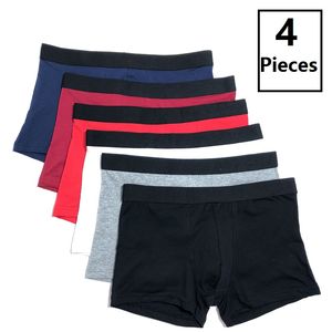 MUITAS PONTAS Brand boxer Men Rouphe Cotton Man Big curto curto colorido respirável shorts flexíveis flexíveis pura cor