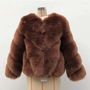 Women's Fur & Faux Women Top Coat Winter Warm Fluffy Jacket