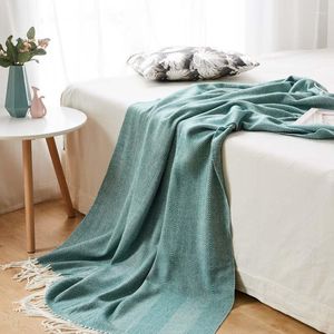 Battaniyeler Boho Nodic Yatak Yatak Üzerinde Dekoratif Kanepe Battaniye Seyahat Kampı için Atlama Kanepe Yaz Ekose Dış Mekan Dış Mekan Comforterblankets