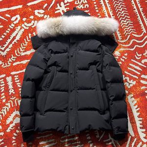 Distintivo nero di alta qualità Piumino extra Giacca parka da uomo Cappotto in pelliccia con cappuccio Taglia Budge