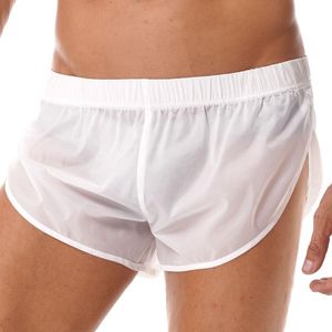 Unterhosen Herren-Badeanzug, halbdurchsichtige Badehose, seitlich geteilt, elastischer Bund, Boxershorts, Strandmode, Surf-Bademode, HomewearUnde