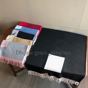 Designer Letter Cashmere Scarf For Women Autumn And Winter Shawl Dual use Thick pocket warm Trendy Jacquard Long Scarves Double Side Lady Wrap Large Size