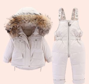 Piumino per neonato Set ragazzo in due pezzi Cappotto e tuta stile bambino Moda casual