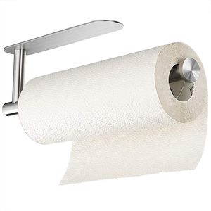 Stainless Steel Toilet Paper Dispenser Punchless Wall Mounted Roll Holder Towel Rack Household Restroom Bathroom Organizer