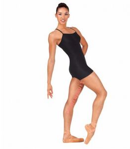 Erwachsene Y-Back Camisole Biketard Catsuit Kostüme für Mädchen Gymnastice Leotards Black Spandex Lycar Dancewear Frauen Ballett Short Dance Unitards