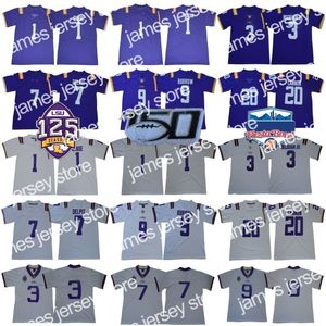 James NCAA Jersey 9 Joe Burrow Burreaux Jamarr Chase Cannon Grant Delpit Odell Beckham Jr Fulton Fournette College Futbol 125th 150th