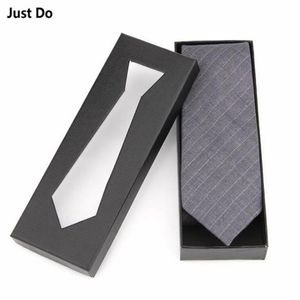 Schwarze Pappe Geschenkbox für Krawatte 21 5 8 3 5cm 20pcsthick Pappboard Krawattenpackungskästen mit Windows300z