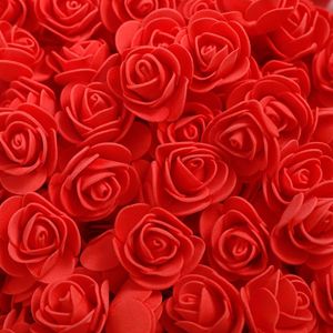 Dekoratif Çiçek Çelenkleri 50/100/200pcs 3cm Ayı Güller Pe Köpük Gül Kafası Yapay Çiçek Ev Çelenk Düğün Sevgililer Günü Diy Hediye