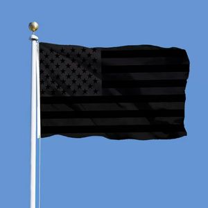 All Black American Flag 3x5 ft Nenhum trimestre receberá uma faixa de proteção histórica dos EUA F0822