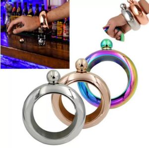 Bangle armband h￶ftkolv 3.5oz 304 rostfritt st￥l regnb￥ge flytande alkohol vodka whisky dricker alkohol tratt 10 st