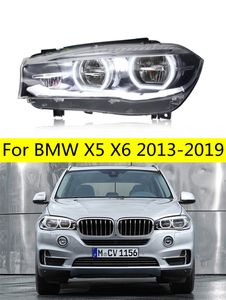 Автомобильные фары для BMW X5 X6 светодиодные фары 2013-20 19 фар F15 F16 DRL указатель поворота дальнего света проектор «ангельские глазки»