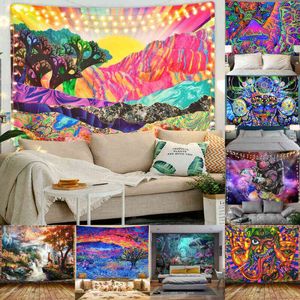 Decoração Boho Decoração Psicodélica Tapestry Trippy Resumo para a sala da sala da cama Picture Home Aesthetic Tapiz J220804