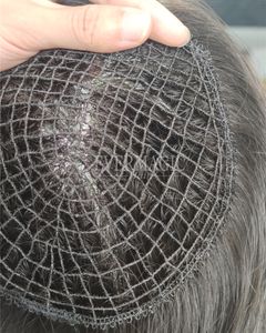 Nuovi toppers per capelli umani a rete nera naturale in arrivo, clip di base a rete legate a mano in pezzi per donne che diradano