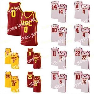 James NCAA College USC Trojansバスケットボールジャージー5 Derryck Thornton Nikola Vucevic 10 Derozan 1 Young Custom Stitched