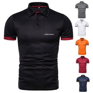 Lokersevern Męski Summer Summer Short-Sleeved Polo Shirt Casual Beach Fashion Fashion Top 220822