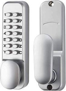 Molisau Mechanical Keyless Door Lock med knappsatser 6 Kod Keyless Deadbolt Lämplig för hem/hotell/kontor/studio/lager/filarkiv