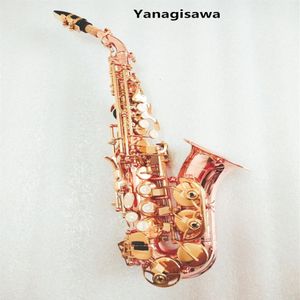 2019 Curved New Japan Yanagisawa Soprano Saxophone BB Phosphorus Red Copper SAX SC YANAGISAWA Musikinstrument Promotions207b