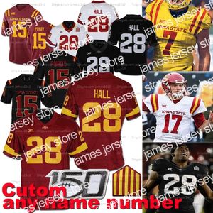 Maglie da calcio Personalizzate Uomo Donna Gioventù Iowa State Cyclones Maglia da calcio College Xavier Hutchinson Brock Purdy Breece Hall Sean Shaw Jr. Charlie Kolar