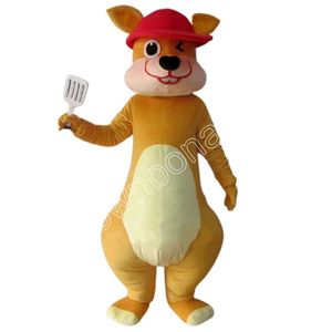 Halloween Kangaroo Maskottchen Kostüme Hochwertiges Cartoon -Charakter -Outfit Anzug Xmas Outdoor Party -Outfit Erwachsener Größe Werbewerbung Kleidungsstücke