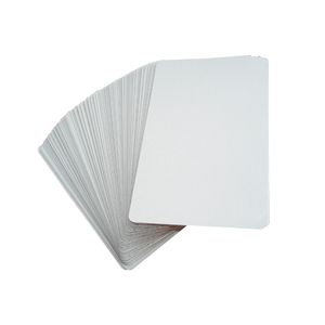 0.45mm Thick Blank Metal Business Cards Sublimation Blanks White Aluminum Name Card for Custom Engrave Color UV Print