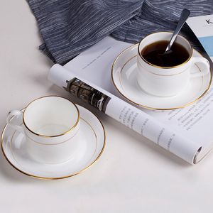 Xícaras de café e pires de xícaras de cerâmica ternos de chá da tarde Conjunto de chá 101-200ml
