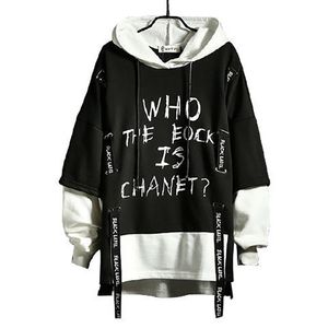 Herrtröjor tröjor mode hoodie män avslappnad brev tryckning crewneck lounge bär streetwear vår sommar tunna hoodie hip hop män anime kläder 220826