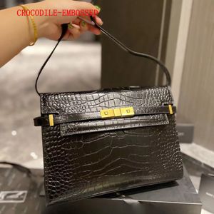 マンハッタン ショルダーバッグ クロコダイル型押し光沢のあるレザー キャンバス オーストリッチ スムースレザー ショッピング財布 レディース 高級デザイナー最高品質の小さな財布