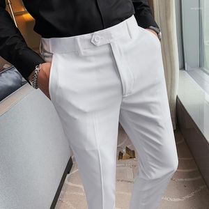 Men's Suits Men's & Blazers High Quality Men Dress Pants Autumn Korean Slim Fit Casual Office Trousers Ankle Length Business Formal