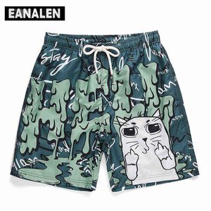 Męskie spodenki harajuku retro graffiti anime plażowe szorty męskie mężczyzna Y2K Hip Hop swobodny moda sportowy sporty do koszykówki T220825