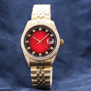 Diamonds Mans tittar p￥ 41 mm automatisk mekanisk r￶relse armbandsur aff￤rer med armbandsur Montre de luxe klockor f￶r m￤n