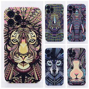 Luksusowy Watertransfer Design Luminous TPU Animal Iphone Case for iPhone 15 14 13 Pro 12 11 XR XS Max Frosted Soft Telefon Cover