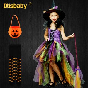 Besondere Anlässe Halloween Kinder Cosplay Witch Party Kleidung Mädchen Tüll einhorn Kleid Carnival Tutu Evil Queen Prinzessin Frosch Kostüm A220826