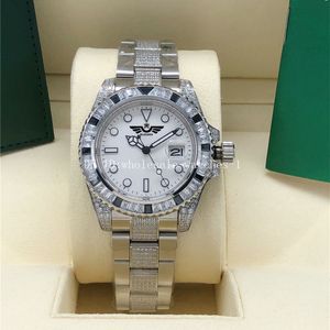 Oglądaj 8 Diamond Diamond 116659 White Diamond Bezel Sapphire 40 mm Automatyczne datę męskie zegarki na rękę