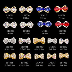 Tamax NAR006 18 Estilos 1pc 3d Rhinestones Decorações de unhas Crystal Butterfly Bowknot Shapes Sticker Glass Nail Art Ferramentas