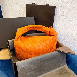 Deri dokuma çanta Lady Luxury Dokunma Cowhide Jodie Omuz Çantası Kadın Çapraz Koyu Hobo Düğümlü Sap Sıras Çantası Küçük TooT Pochette