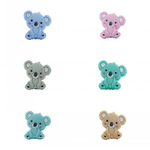 Baby Tanders Toething Toys Cartoon Mini Animal Panda Koala Silicone Teether Pärlor Kids Tandings Småbarn Toy Diy Teether Spädbarn 1884 Z2