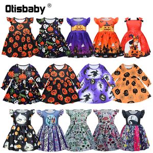 Special Occasions Year Halloween Toddler Girls Pumpkin Dress Party Witch Costume Carnival Skull Up Cute Casual Clothing a220826