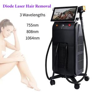 High Power Diode Laser Hair Removal Machine 755nm 808nm 1064nm Eliminate Hairs 808 Diode Lasers FDA CE approved