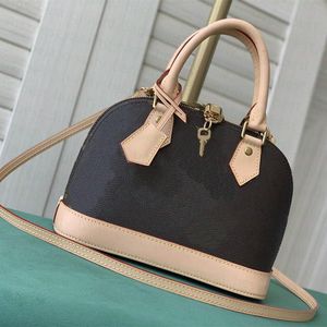 Bolsas de designer de bolsa de ombro com etiqueta de trava Alma BB Moda feminina Totes Cadeia Bolsas de couro para bolsa de couro bolsa de casca