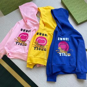2022 Boys Girls Designer Hoodies Fashion Streetwear Kids Sweatshirts with Tiger Flower Alphabet Printed Children Loose Casual Winter Tops Pullover Clothings