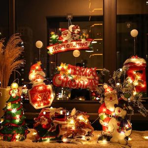 Ny LED -juldekorationer Ljus Santa Claus Holiday String Tree Decoration Lights