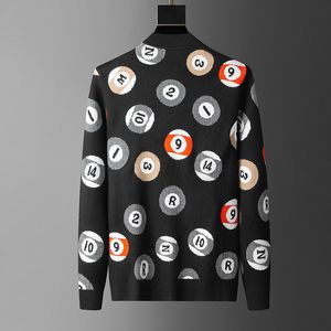 Men's Jackets Designer Brand Men's cardigan sweater coat sweater slim billiards pattern Personality jacquard Autumn and Winter jacket LL220826