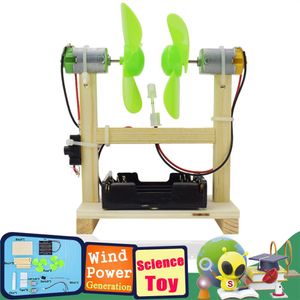 Wind Power Generation Model Kit Science Experiment Toys for Kids Exploring Physics Educational Handmade Montage Toys Gifts264P
