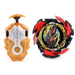 Spinning Top Beyblade Burst DB B-191 01 Dangerous Belial mit vollst￤ndiger benutzerdefinierter LR String Launcher Bley Bables Blade-Aufkleber in Box A220826