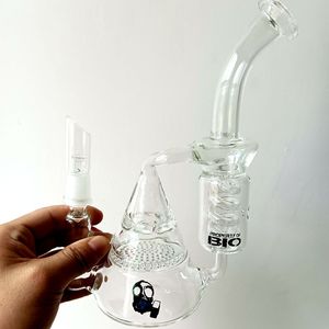 12,5 tum glas vatten bong vattenpipa klar konisk design med våren perc honungskaka filter kvinnlig 14mm fog