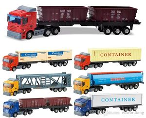 LS Diecast Alloy Diecast Cars Model Toy Container Truck Goods Van Transport Vehicle Trailer Car Tank Wagon Ornament Xmas Kid Birthday Gift
