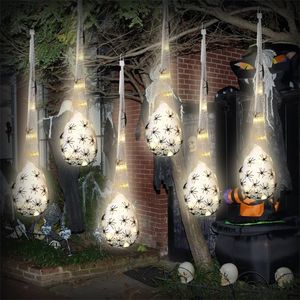 Altre forniture per feste festive Decorazione di Halloween Appeso Illumina Sacche di uova di ragno Ragnatela luminosa per esterni Regalo illuminato per interni per 220826