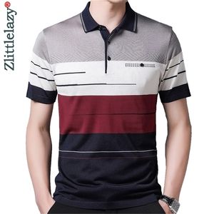 Męska marka Polos Marka z krótkim rękawem koszulka Polo Tee Men Casual Summer Striped Męskie odzież Polos koszule męskie moda Slim Fit Poloshirt 722 220826